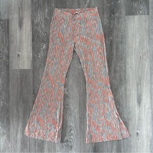 Zara Orange and Blue Wide Leg Pants
